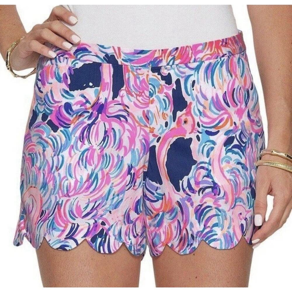 Lilly Pulitzer Magnolia Scalopped Shorts Size 6 Pelican Pink Head In The Sand